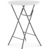 Table Haute Et Bar * | Meilleure Affaire Royal Catering Table Haute De Bar Bistrot Mange Debout Mobile Restaurant 100 X O 80 Cm Blanc Blanc