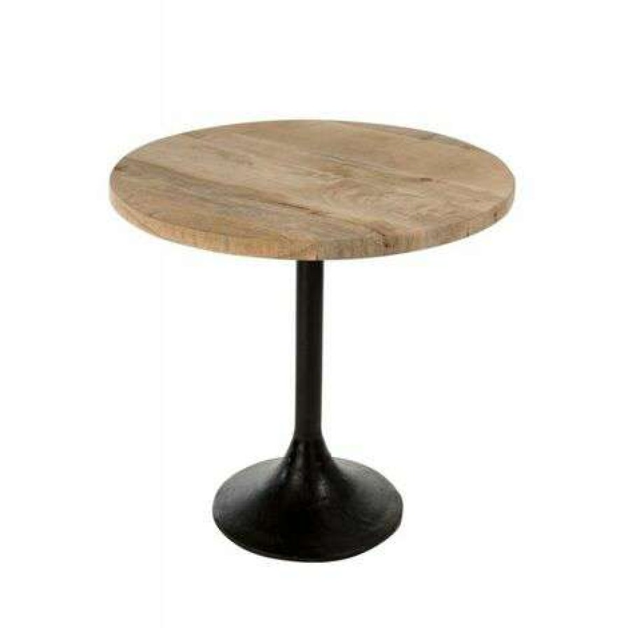 Table Haute Et Bar * | Offres Paris Prix Table De Bar En Bois & Metal Mocha 65Cm Naturel