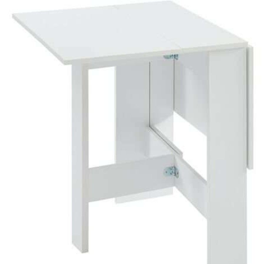 Table Haute Et Bar * | Bon Marche Baita Table Pliable Juno Blanc 104Cm Blanc