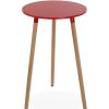 Table Haute Et Bar * | Nouveau Versa Nashik Table Haute Type Bar Ronde Pour Cuisine, Salon Ou Terrasse, 95X60X60Cm Rouge Et Marron