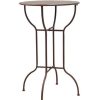 Table Haute Et Bar * | Coupon Aubry Gaspard Table Haute Mange-Debout En Metal Laque Rouge Antique