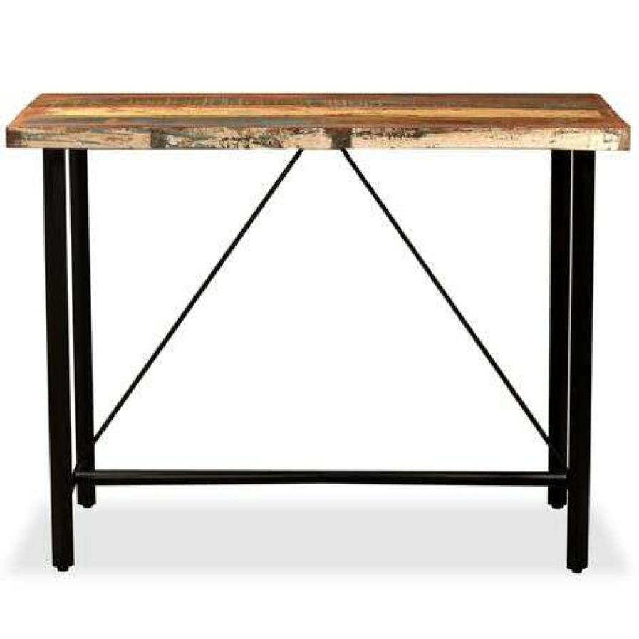 Table Haute Et Bar * | Coupon Litzee Ensemble De Bar 5 Pcs Bois De Recuperation Massif #