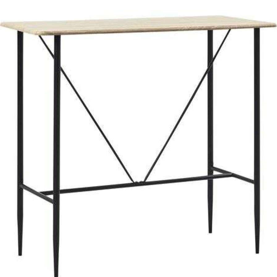 Table Haute Et Bar * | Nouveau True Deal Ensemble De Bar 5 Pcs Similicuir Noir