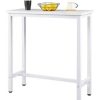 Table Haute Et Bar * | Meilleure Affaire Woltu Table De Bar Industriel Avec Cadre En Metal.Table De Bistrot.Table A Manger Plateau En Agglomere 100X40X100Cm.Blanc