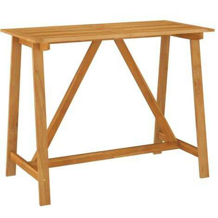 Table Haute Et Bar * | Remise Topdeal Ensemble De Bar De Jardin 5 Pcs Marron Ff3067968_Fr