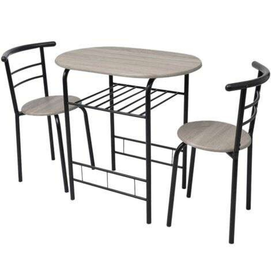 Table Haute Et Bar * | Grosses Soldes Topdeal Ensemble De Meuble Pour Salle A Manger Mdf Vdff09584_Fr