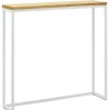 Table Haute Et Bar * | Meilleure Vente Box Furniture Table Mange Debout Icub Industriel Naturel Vintage 30X120X110Cm Blanc Blanc