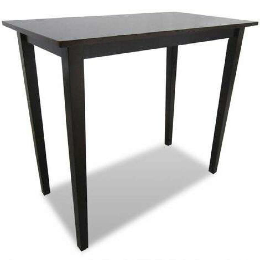 Table Haute Et Bar * | Sortie Asupermall Table De Bar En Bois Marron