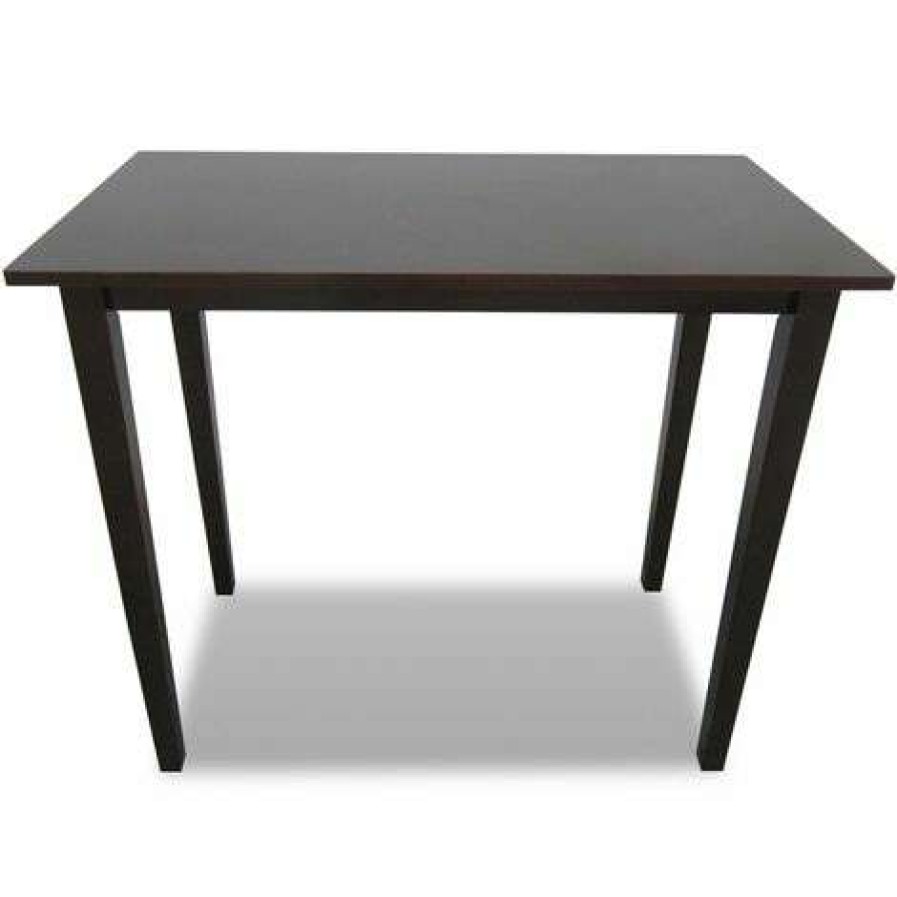 Table Haute Et Bar * | Sortie Asupermall Table De Bar En Bois Marron