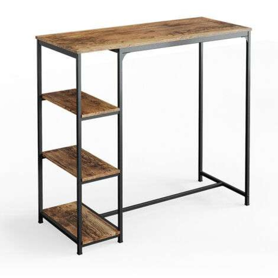 Table Haute Et Bar * | Grosses Soldes Table De Bar Fyrk" Vieux Bois/Noir Vicco