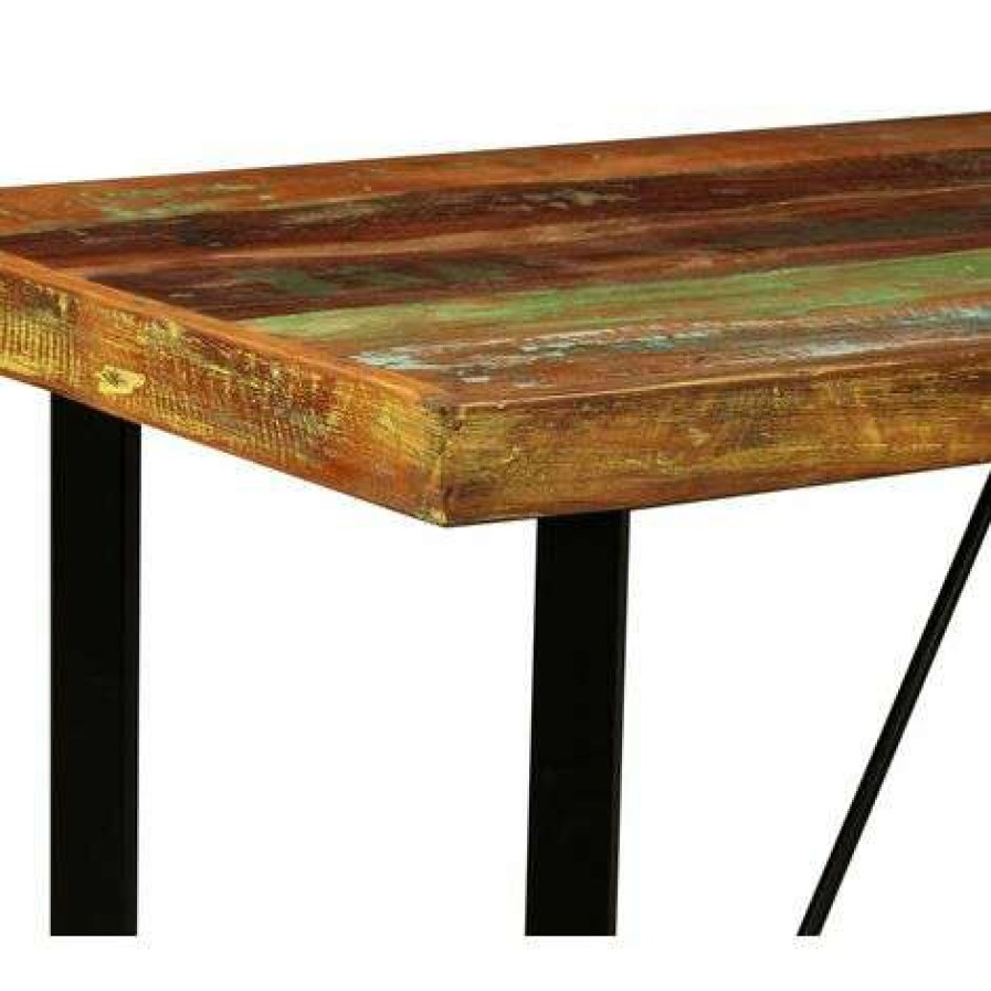 Table Haute Et Bar * | Bon Marche Asupermall Table De Bar Bois Massif De Recuperation 120 X 60 X 107 Cm