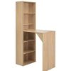 Table Haute Et Bar * | Coupon Table De Bar Avec Armoire 115X59X200 Cm Couleur De Chene Vidaxl