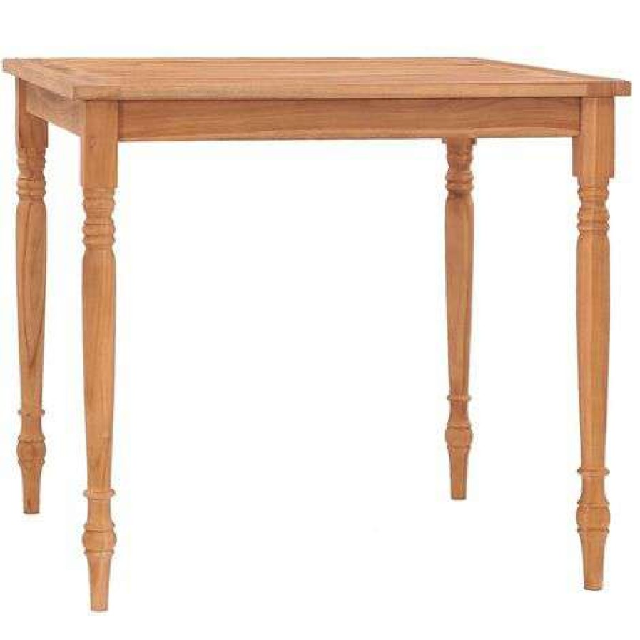 Table Haute Et Bar * | Meilleure Vente Table Batavia Bois De Teck Massif 85X85X75 Cm Vidaxl