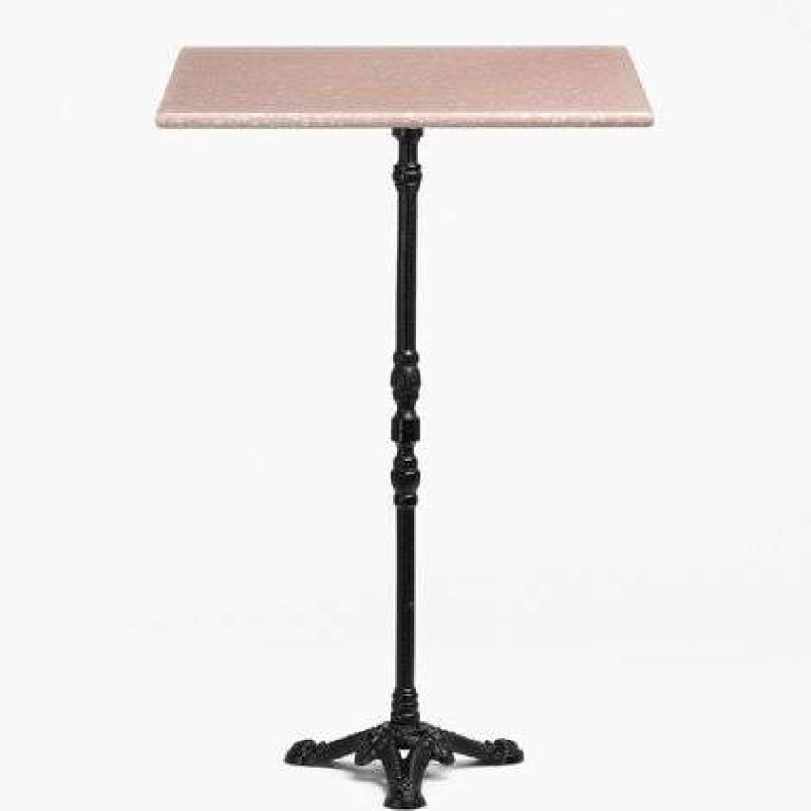 Table Haute Et Bar * | Offres Table Haute De Bar En Terrazzo Lupin Slim Sklum Terrazo Noir Noir