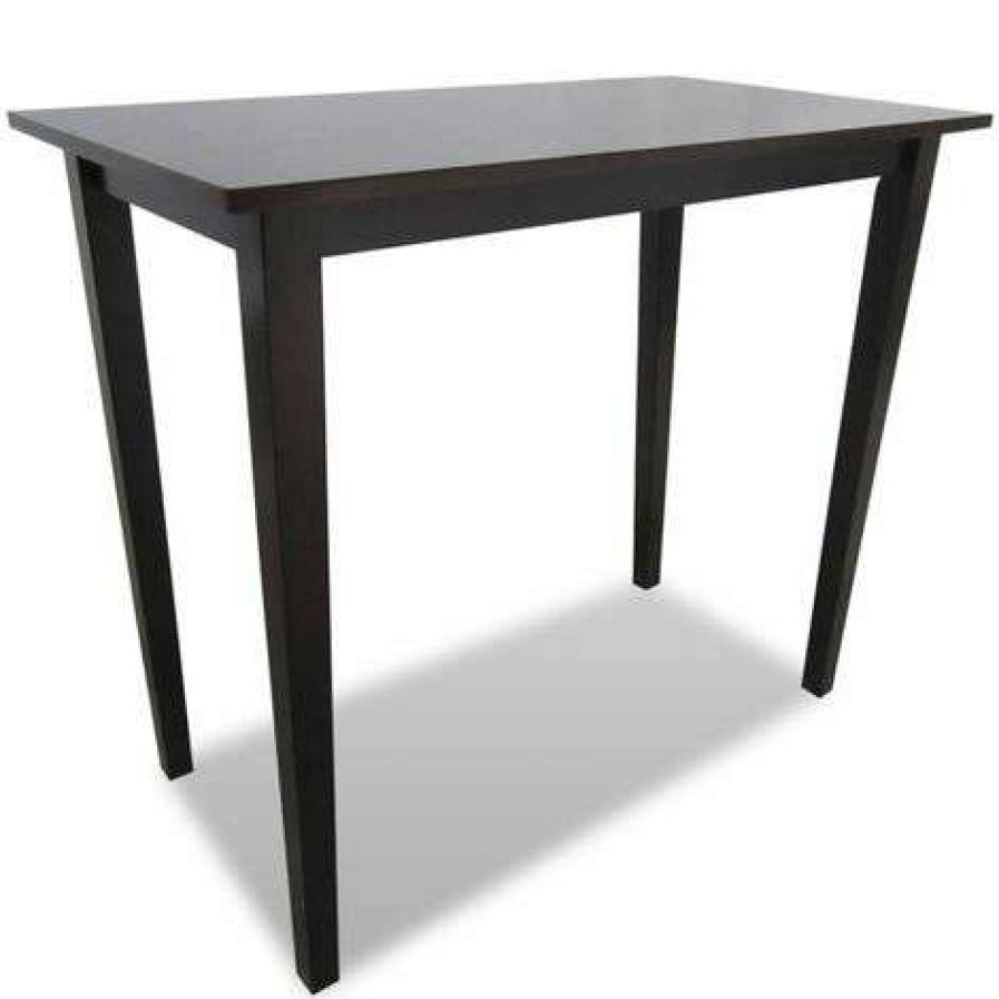 Table Haute Et Bar * | Offres Hommoo Table De Bar En Bois Marron Hdv08930