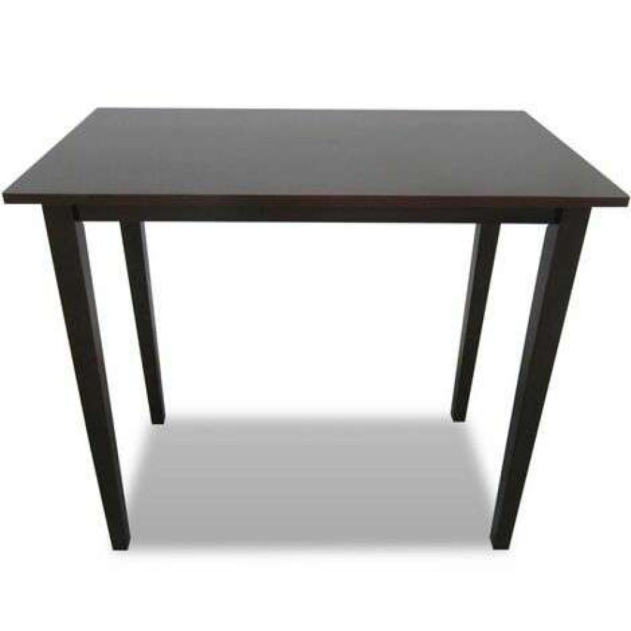 Table Haute Et Bar * | Offres Hommoo Table De Bar En Bois Marron Hdv08930