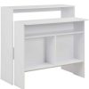 Table Haute Et Bar * | Coupon Youthup Table De Bar Avec 2 Dessus De Table Blanc 130 X 40 X 120 Cm