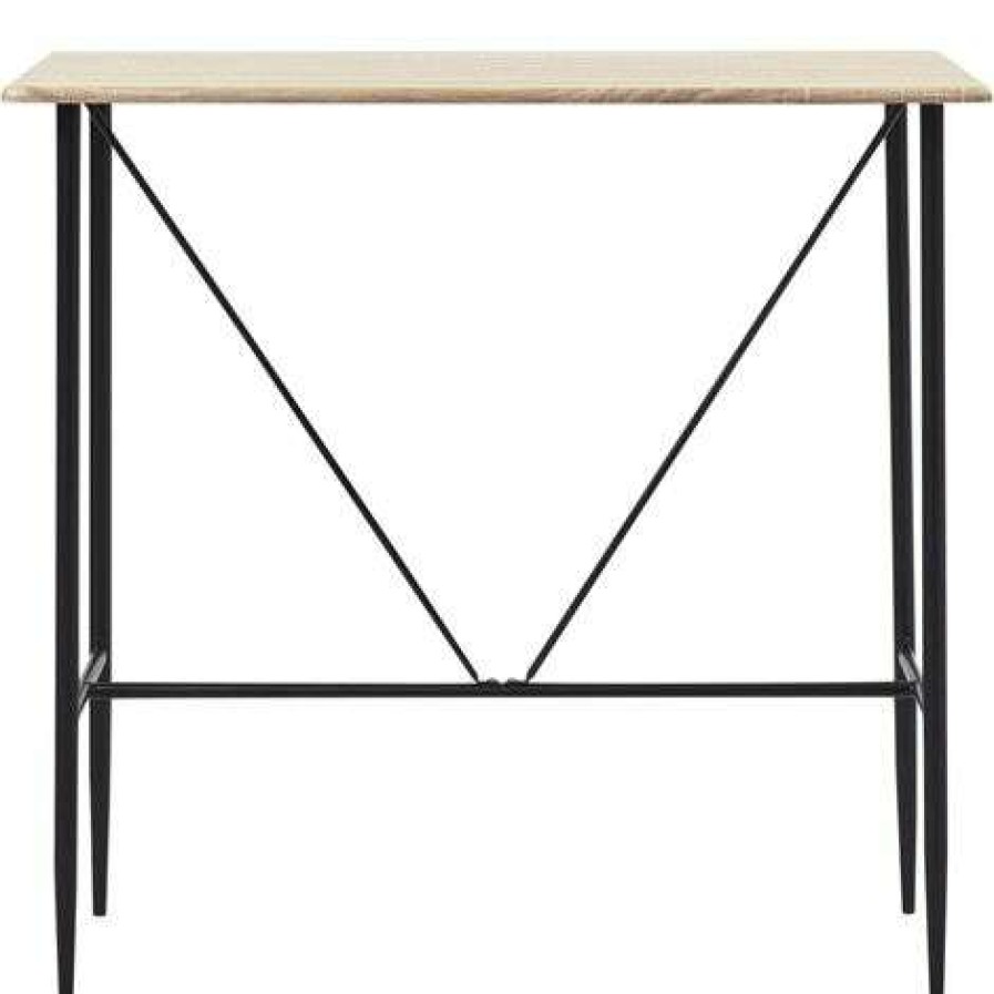 Table Haute Et Bar * | De Gros True Deal Table De Bar Chene 120 X 60 X 110 Cm Mdf