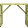 Table Haute Et Bar * | Budget Nova Tableau De Bar 130X60X110 Cm Dans Du Bois De Pin Impregne Table De Bar 130 X 60 X 110 Cm Pin Impregne