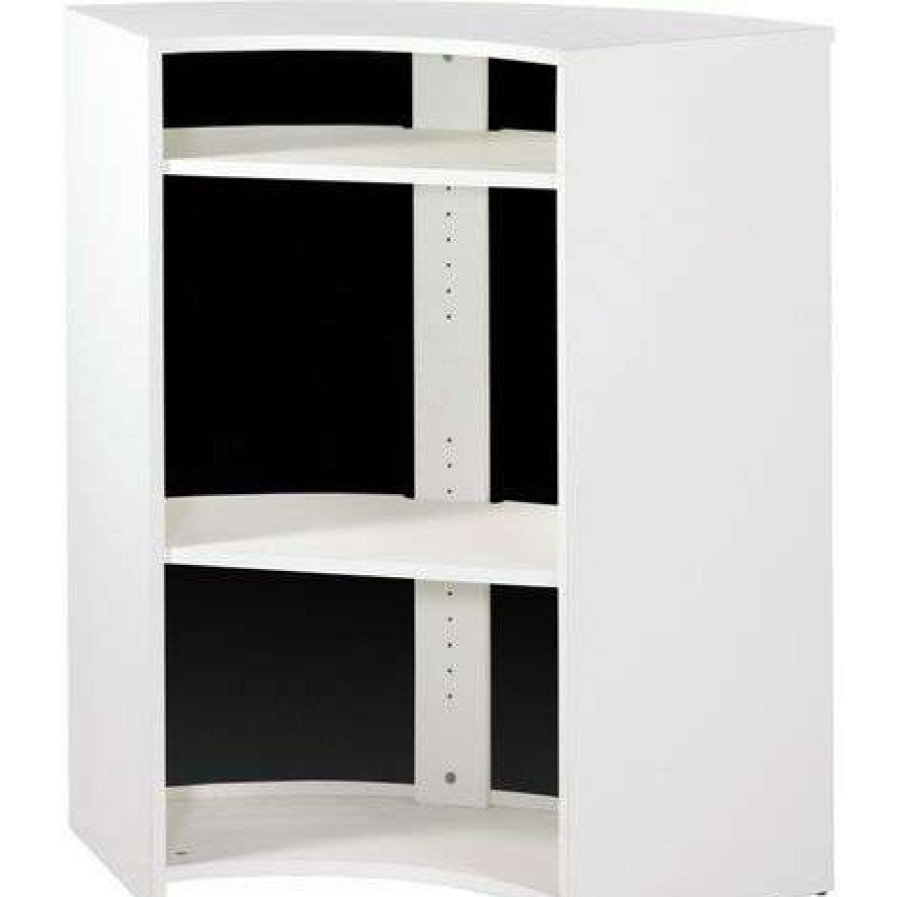 Table Haute Et Bar * | Meilleure Vente Beaux Meubles Pas Chers Meuble Bar Comptoir 107 Cm Face Noire Coloris: Blanc