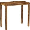 Table Haute Et Bar * | Top 10 Vidaxl Table De Bar Bois De Sesham Massif 118 X 60 X 107 Cm Brun