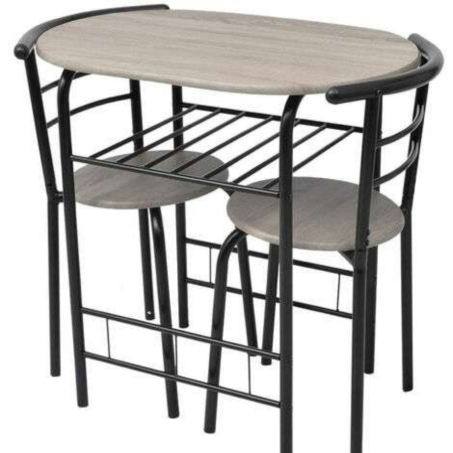 Table Haute Et Bar * | Offres Happyshopping Ensemble De Meuble Pour Salle A Manger Mdf