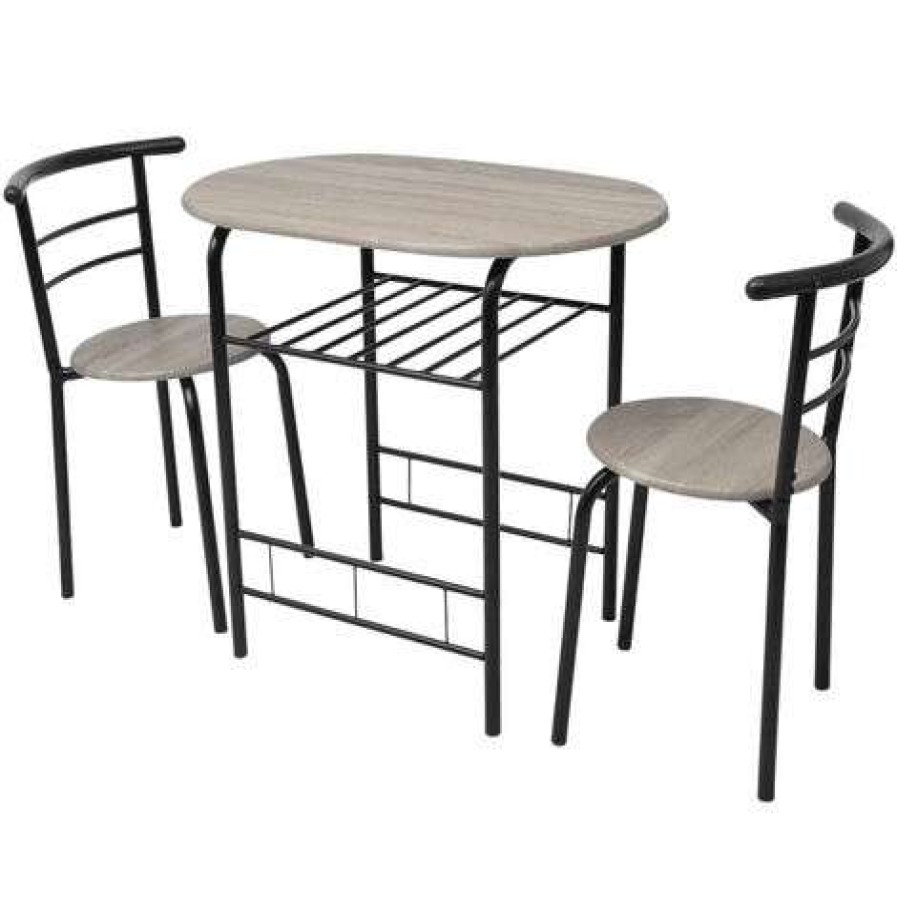 Table Haute Et Bar * | Offres Happyshopping Ensemble De Meuble Pour Salle A Manger Mdf