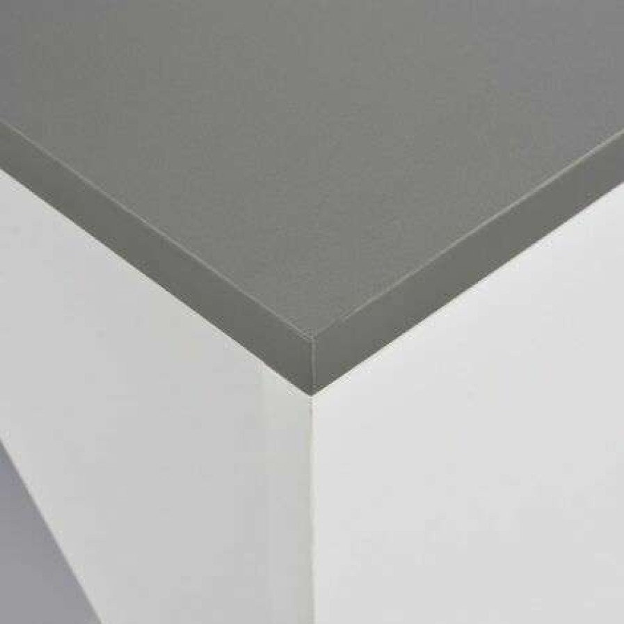 Table Haute Et Bar * | Acheter Topdeal Table De Bar Avec Armoire Blanc 115 X 59 X 200 Cm Vdff22382_Fr