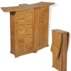 Table Haute Et Bar * | Coupon Hommoo Table Pliable De Bar 155X53X105 Cm Bois De Teck Solide Hdv28042