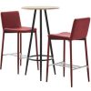 Table Haute Et Bar * | Top 10 Hommoo Ensemble De Bar 3 Pcs Similicuir Rouge Bordeaux Hdv21985