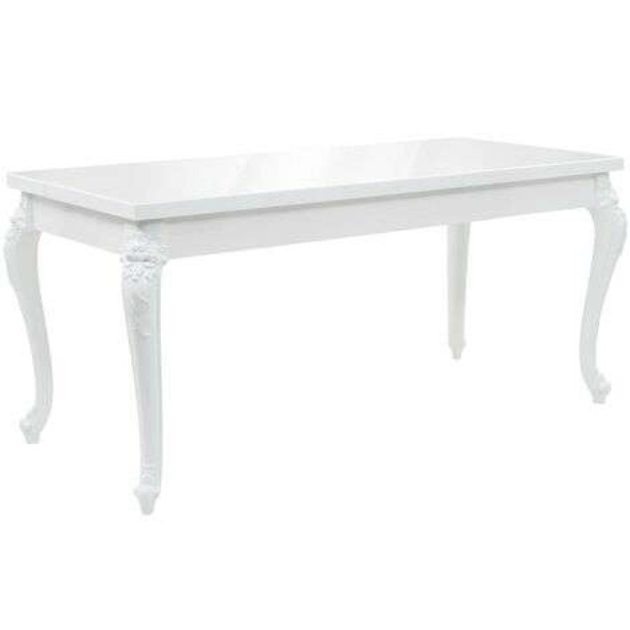 Table Haute Et Bar * | De Gros Inlife Table De Salle A Manger 179X89X81 Cm Blanc Brillant