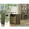 Table Haute Et Bar * | Meilleure Vente Vente-Unique.Com Meuble De Bar Pivotant Meteorite 2 Portes & 2 Niches Mdf Plateau Effet Granite Gris Anthracite, Taupe