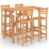 Table Haute Et Bar * | Top 10 Hommoo Ensemble De Bar D'Exterieur 5 Pcs Bois D'Acacia Massif