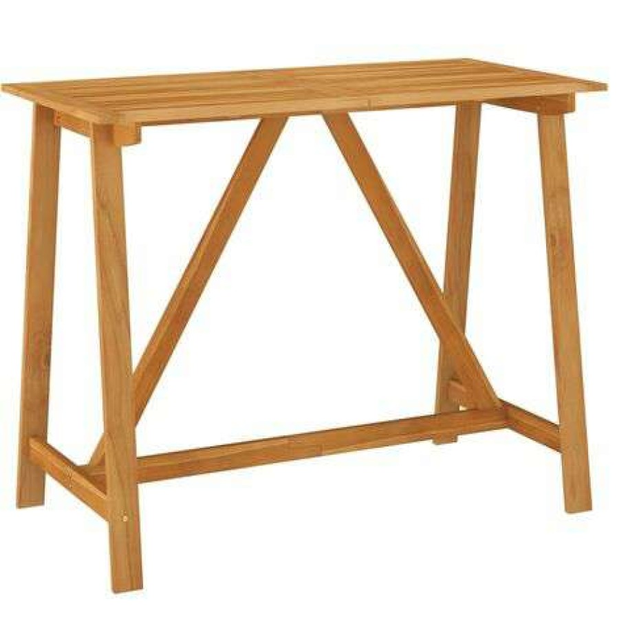 Table Haute Et Bar * | Remise Topdeal Ensemble De Bar De Jardin 7 Pcs Marron Ff3067971_Fr