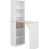 Table Haute Et Bar * | Meilleure Vente Topdeal Table De Bar Avec Armoire Blanc 115 X 59 X 200 Cm