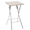 Table Haute Et Bar * | Top 10 Table De Bar Pliante En Metal Coloris Taupe L.60 X L.60 X H.103 Cm -Pegane-