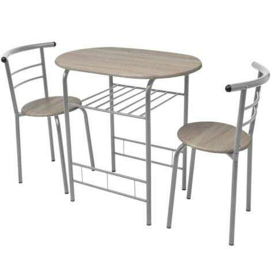 Table Haute Et Bar * | Promo Happyshopping Ensemble De Meuble Pour Salle A Manger Mdf