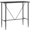 Table Haute Et Bar * | Top 10 Nova Table A Barre Haute Dans La Table A Manger Mdf Conception Contemporain Diverses Couleurs Table De Bar Noir 120X60X110 Cm Mdf