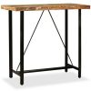 Table Haute Et Bar * | De Gros Helloshop26 Table Haute Mange Debout Bar Bistrot Bois Massif De Recuperation 120 Cm Bois