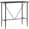 Table Haute Et Bar * | Coupon Hommoo Table De Bar Noir 120X60X110 Cm Mdf Hdv23143