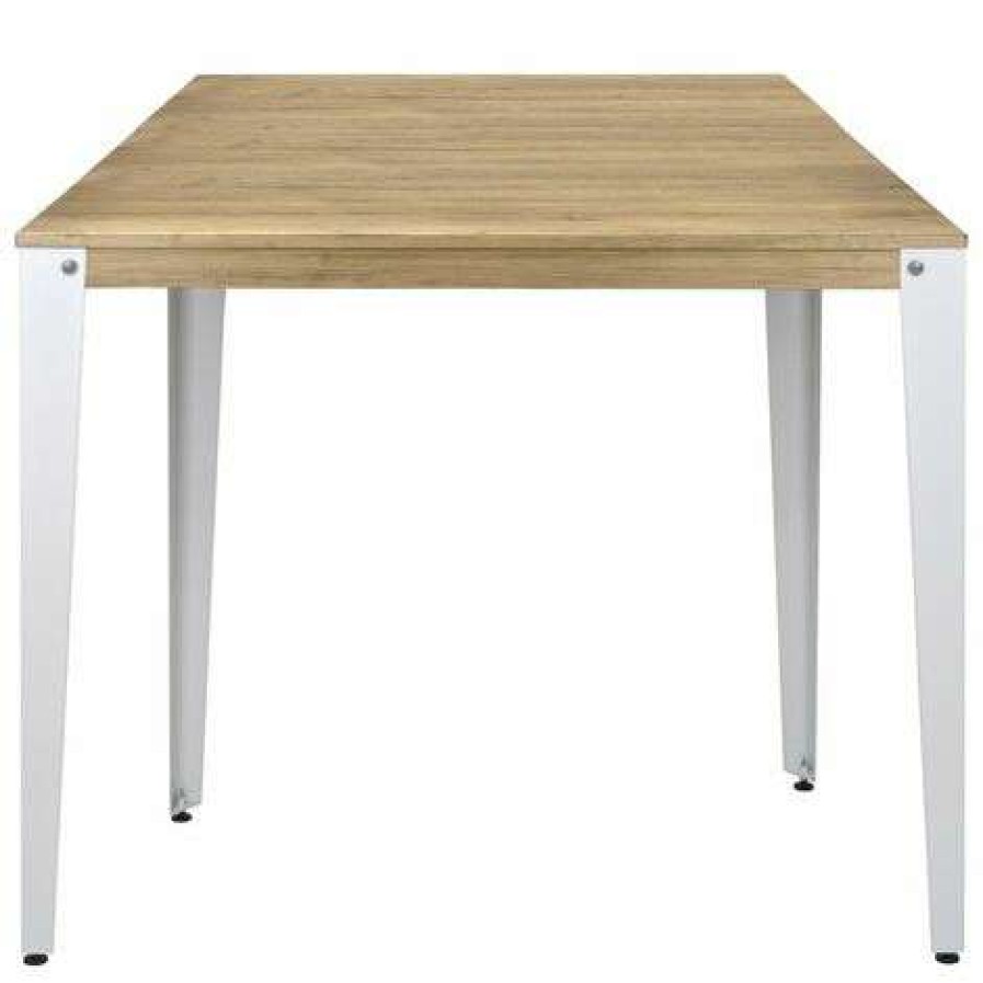 Table Haute Et Bar * | Acheter Table Mange Debout Lunds 80X120X110Cm Blanc-Vieilli. Box Furniture Blanc