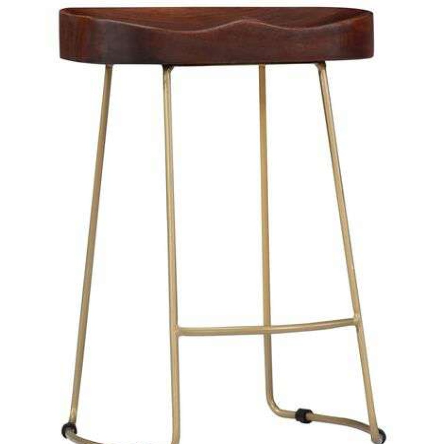 Table Haute Et Bar * | Coupon Nova Tabouret De Bar 2 Pcs En Bois Massif De La Mangue Brun Massif Tabourets De Bar Gavin 2 Pcs Bois De Manguier Massif Taille : 46 X 38 X 52 Cm