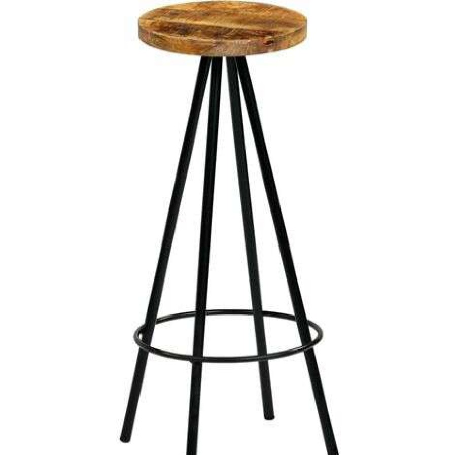 Table Haute Et Bar * | Sortie Nova Bar De La Barre Placee En Bois De Mangue Solide Avec Divers Repousses De Pieds Chaises De Bar 4 Pcs Bois De Manguier Solide Des Modeles : 4 Pieces