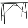 Table Haute Et Bar * | De Gros Nova Divers Table De Bar En Verre Trempe Noir Table De Bar De Jardin Noir 180X60X110 Cm Verre Trempe Taille : 180X60X110 Cm