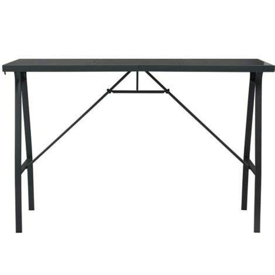 Table Haute Et Bar * | De Gros Nova Divers Table De Bar En Verre Trempe Noir Table De Bar De Jardin Noir 180X60X110 Cm Verre Trempe Taille : 180X60X110 Cm