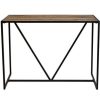 Table Haute Et Bar * | De Gros Meuble House Mange-Debout Industriel Metal Noir Et Bois Massif Jack Marron