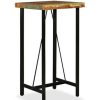 Table Haute Et Bar * | Acheter Helloshop26 Table Haute Mange Debout Bar Bistrot Bois De Recuperation Massif 107 Cm Bois