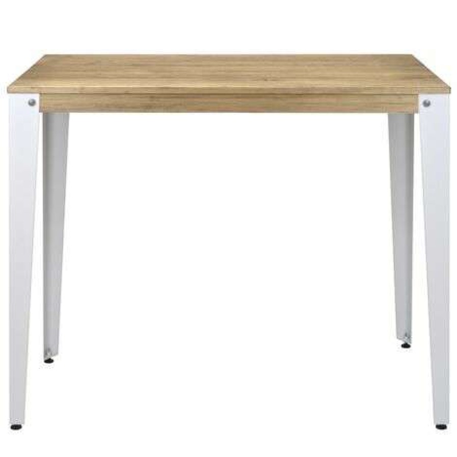 Table Haute Et Bar * | Meilleure Affaire Table Mange Debout Lunds 70X110X110Cm Blanc-Vieilli. Box Furniture Blanc