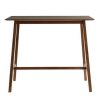 Table Haute Et Bar * | Le Moins Cher Miliboo Table De Bar Noyer L130 Cm Russel Noyer