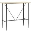 Table Haute Et Bar * | Top 10 Topdeal Table De Bar Chene 120 X 60 X 110 Cm Mdf